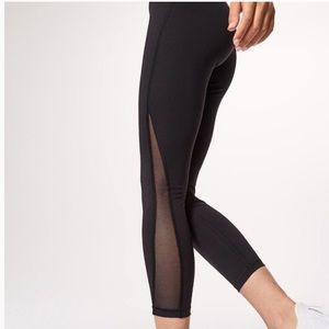 Black Lululemon Mesh Leggings 7/8